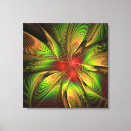 Soft and tenderness fractal fantasy flowers canvas afdruk