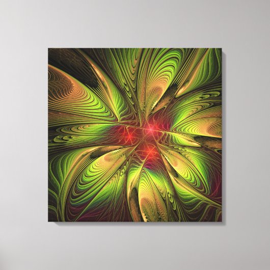 Soft and tenderness fractal fantasy flowers canvas afdruk (Voorkant)