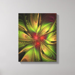 Soft and tenderness fractal fantasy flowers canvas afdruk