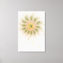 Soft and tenderness fractal fantasy flowers canvas afdruk