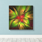 Soft and tenderness fractal fantasy flowers canvas afdruk (Insitu (Houten vloer))