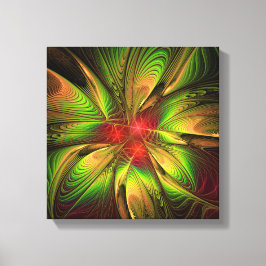 Soft and tenderness fractal fantasy flowers canvas afdruk