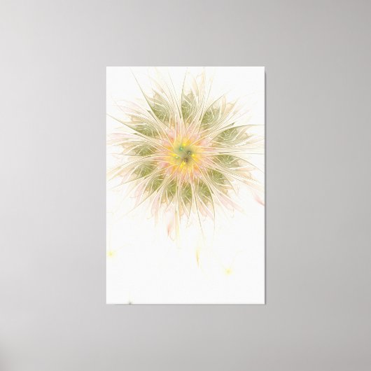 Soft and tenderness fractal fantasy flowers canvas afdruk (Voorkant)
