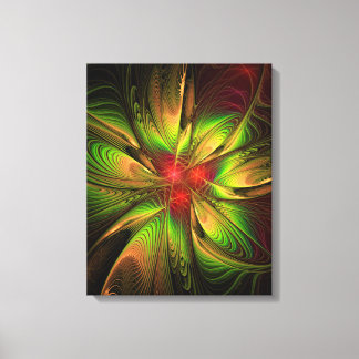 Soft and tenderness fractal fantasy flowers canvas afdruk
