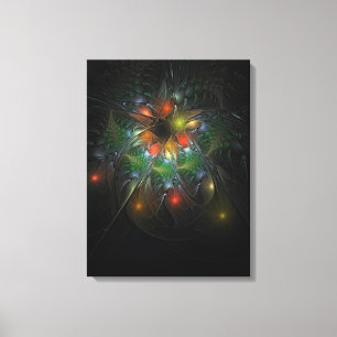 Soft and tenderness fractal fantasy flowers canvas afdruk