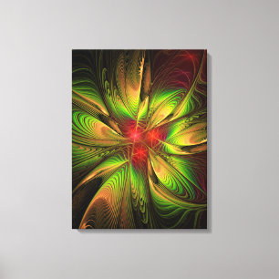 Soft and tenderness fractal fantasy flowers canvas afdruk