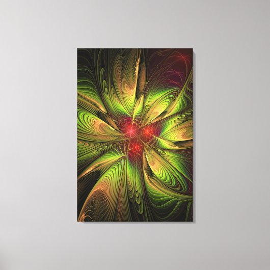 Soft and tenderness fractal fantasy flowers canvas afdruk (Voorkant)