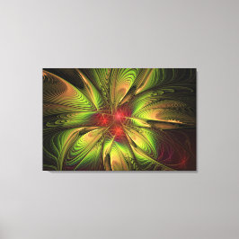 Soft and tenderness fractal fantasy flowers canvas afdruk
