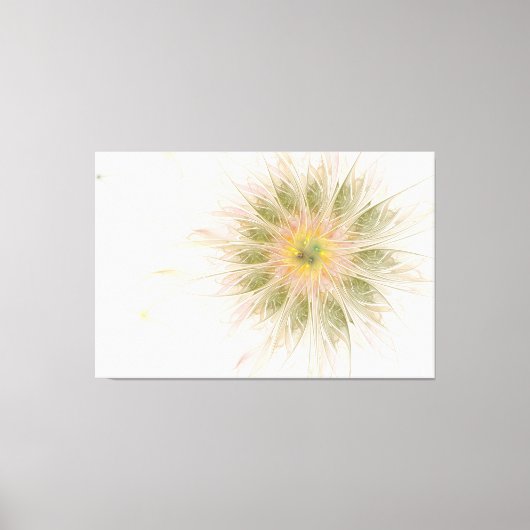 Soft and tenderness fractal fantasy flowers canvas afdruk (Voorkant)