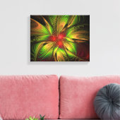 Soft and tenderness fractal fantasy flowers canvas afdruk (Insitu (Woonkamer))