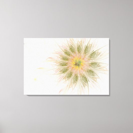 Soft and tenderness fractal fantasy flowers canvas afdruk (Voorkant)