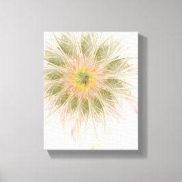 Soft and tenderness fractal fantasy flowers canvas afdruk