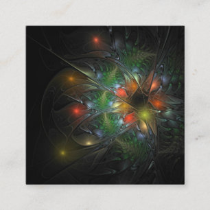 Soft and tenderness fractal fantasy flowers contactkaartje