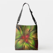 Soft and tenderness fractal fantasy flowers crossbody tas (Achterkant)