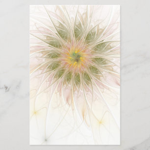 Soft and tenderness fractal fantasy flowers flyer