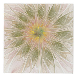 Soft and tenderness fractal fantasy flowers imitatie canvas print
