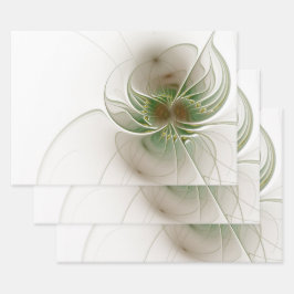 Soft and tenderness fractal fantasy flowers inpakpapier vel