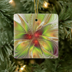 Soft and tenderness fractal fantasy flowers keramisch ornament