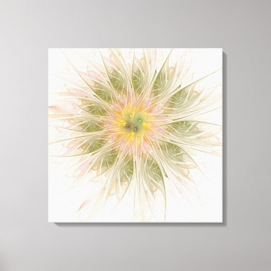 Soft and tenderness fractal fantasy flowers  metal canvas afdruk (Voorkant)