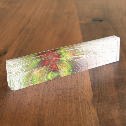 Soft and tenderness fractal fantasy flowers naambordje (Zijkant)