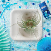 Soft and tenderness fractal fantasy flowers papieren bordje (Feest)