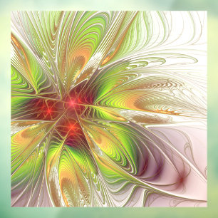 Soft and tenderness fractal fantasy flowers raamsticker