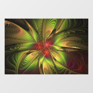 Soft and tenderness fractal fantasy flowers raamsticker