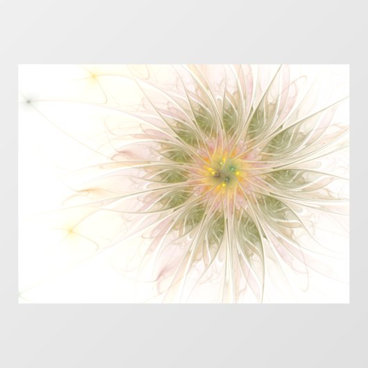 Soft and tenderness fractal fantasy flowers raamsticker (Vel)