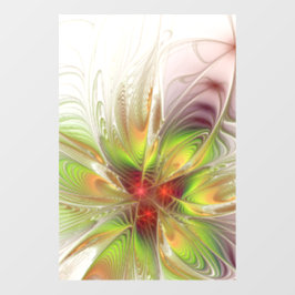 Soft and tenderness fractal fantasy flowers raamsticker