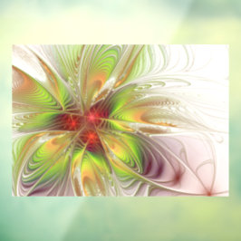 Soft and tenderness fractal fantasy flowers raamsticker