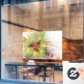 Soft and tenderness fractal fantasy flowers raamsticker (Cafe Raam)