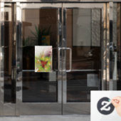 Soft and tenderness fractal fantasy flowers raamsticker (Kantoordeur)