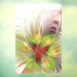 Soft and tenderness fractal fantasy flowers raamsticker
