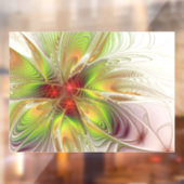 Soft and tenderness fractal fantasy flowers raamsticker (Vel 2)