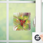 Soft and tenderness fractal fantasy flowers raamsticker (Huis)