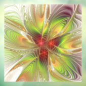 Soft and tenderness fractal fantasy flowers raamsticker (Vel 3)