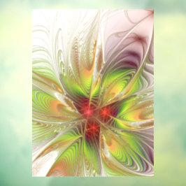 Soft and tenderness fractal fantasy flowers raamsticker