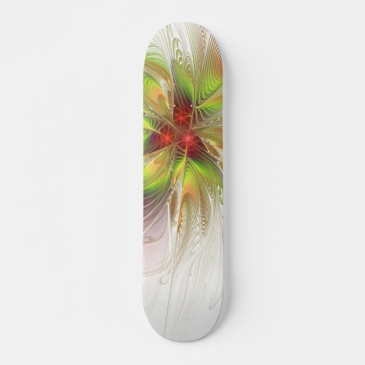 Soft and tenderness fractal fantasy flowers skateboard (Voorkant)