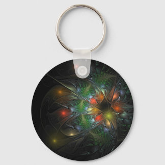 Soft and tenderness fractal fantasy flowers sleutelhanger