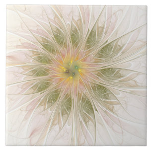 Soft and tenderness fractal fantasy flowers tegeltje