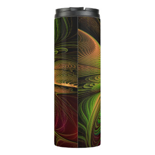 Soft and tenderness fractal fantasy flowers thermosbeker