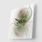 Soft and tenderness fractal fantasy flowers vierkante klok (Hoek)