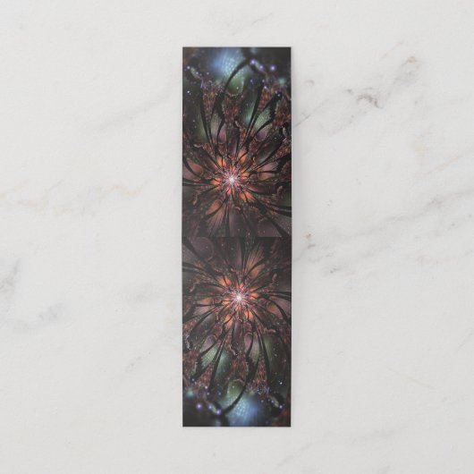 Soft and tenderness fractal flower afsprakenkaart (Buitenkant ongevouwen)