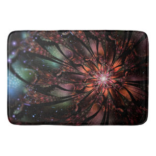 Soft and tenderness fractal flower badmat