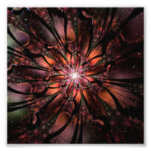 Soft and tenderness fractal flower foto afdruk