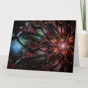 Soft and tenderness fractal flower kaart