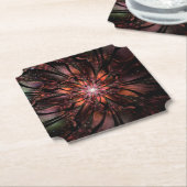 Soft and tenderness fractal flower kartonnen onderzetters (Gekanteld)