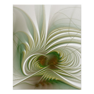 Soft and tenderness fractal flower perfect poster
