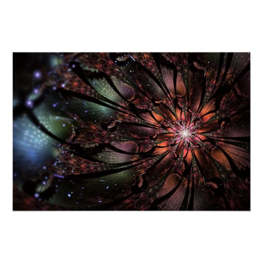 Soft and tenderness fractal flower perfect poster (Voorkant)