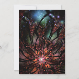 Soft and tenderness fractal flower save the date